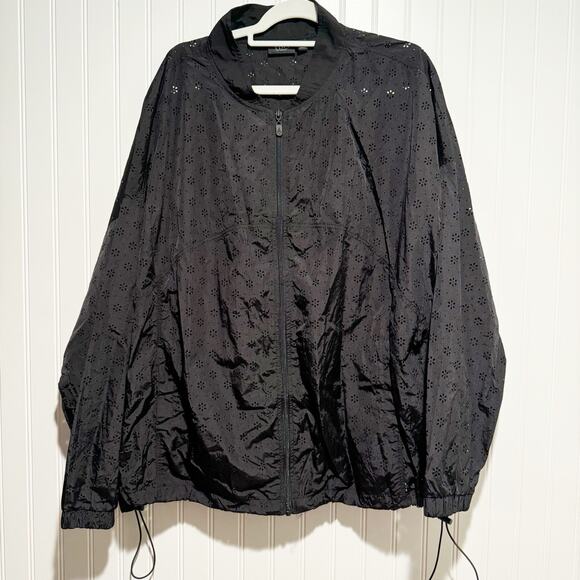 Torrid Tru Nylon Black Eyelet Bomber Jacket NEW Plus Size 3X - Picture 2 of 8